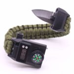 Brazalete de supervivencia con cuchillo incorporado, RoJuicy Protection Paracord Bracelet