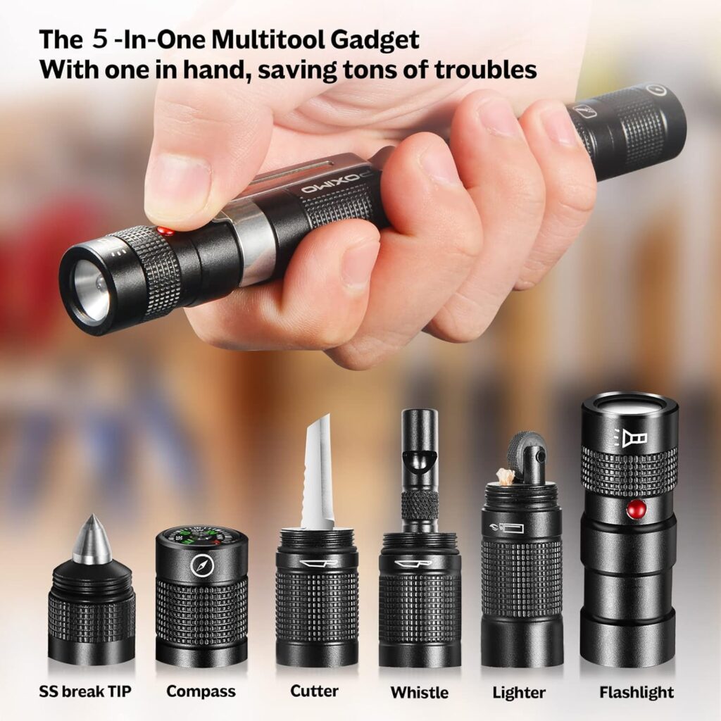 🔦 Linterna Multitool 5 en 1 para su EDC / POXIMO EDC Multitool 5-In-1 Tactical Survival Gear with Flashlight – Review